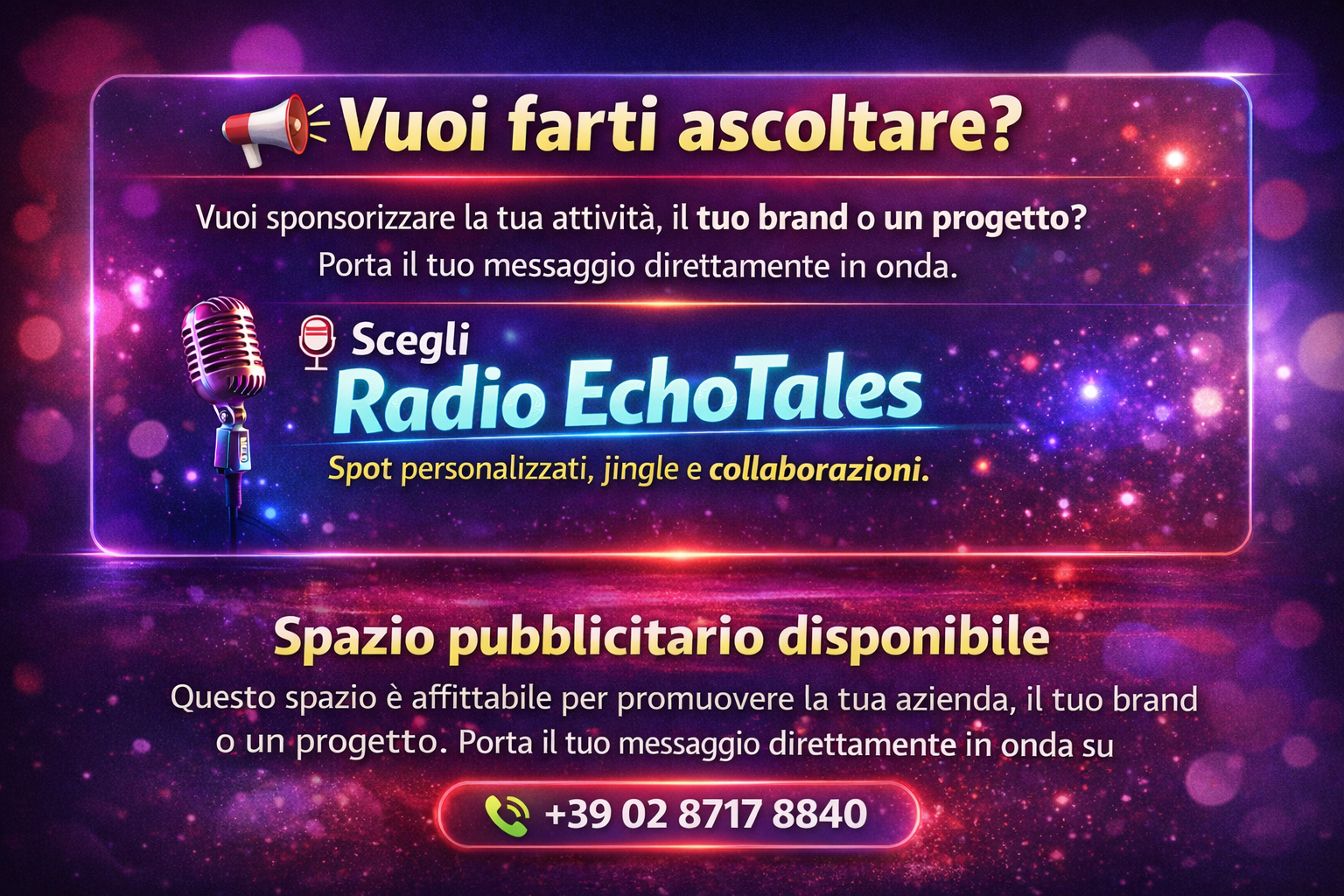 Spazio pubblicitario Radio EchoTales